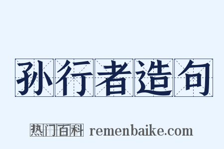 孙行者造句是什么意思的图片